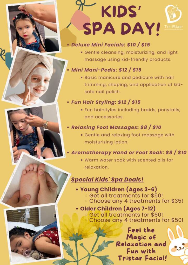promotion on kids spa by tristar facial